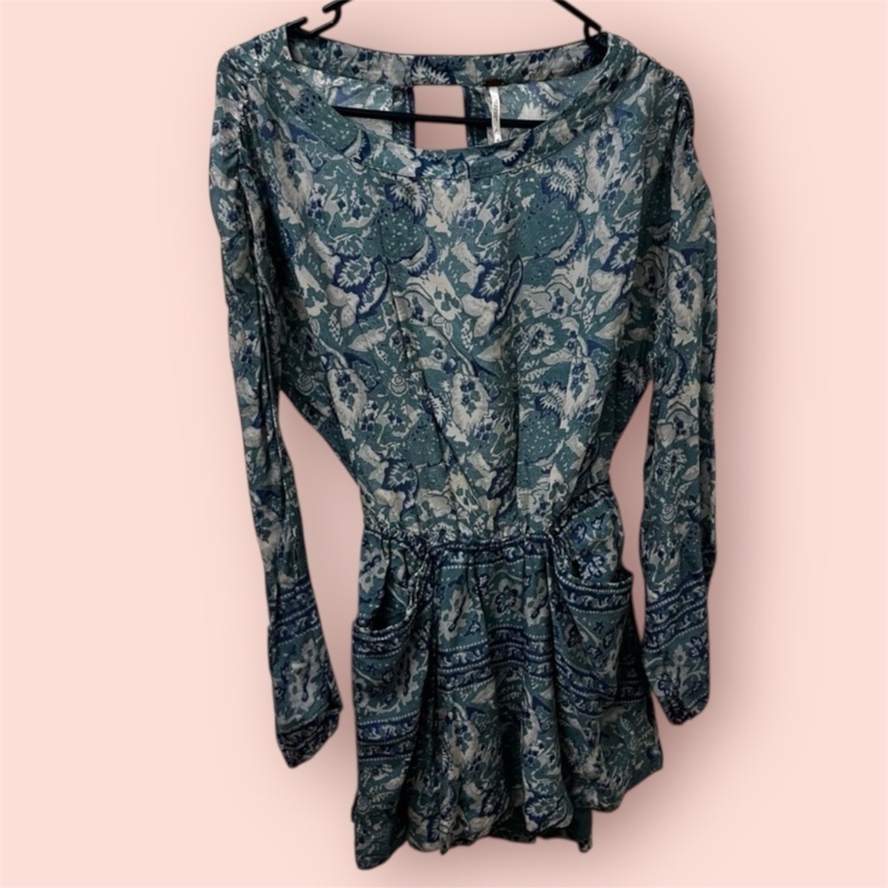 Free People Sliver Sun Printed Tunic Dress Size XS